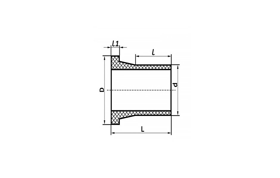Втулка литая удлиненная Вода ПЭ100 SDR 11 110 мм
